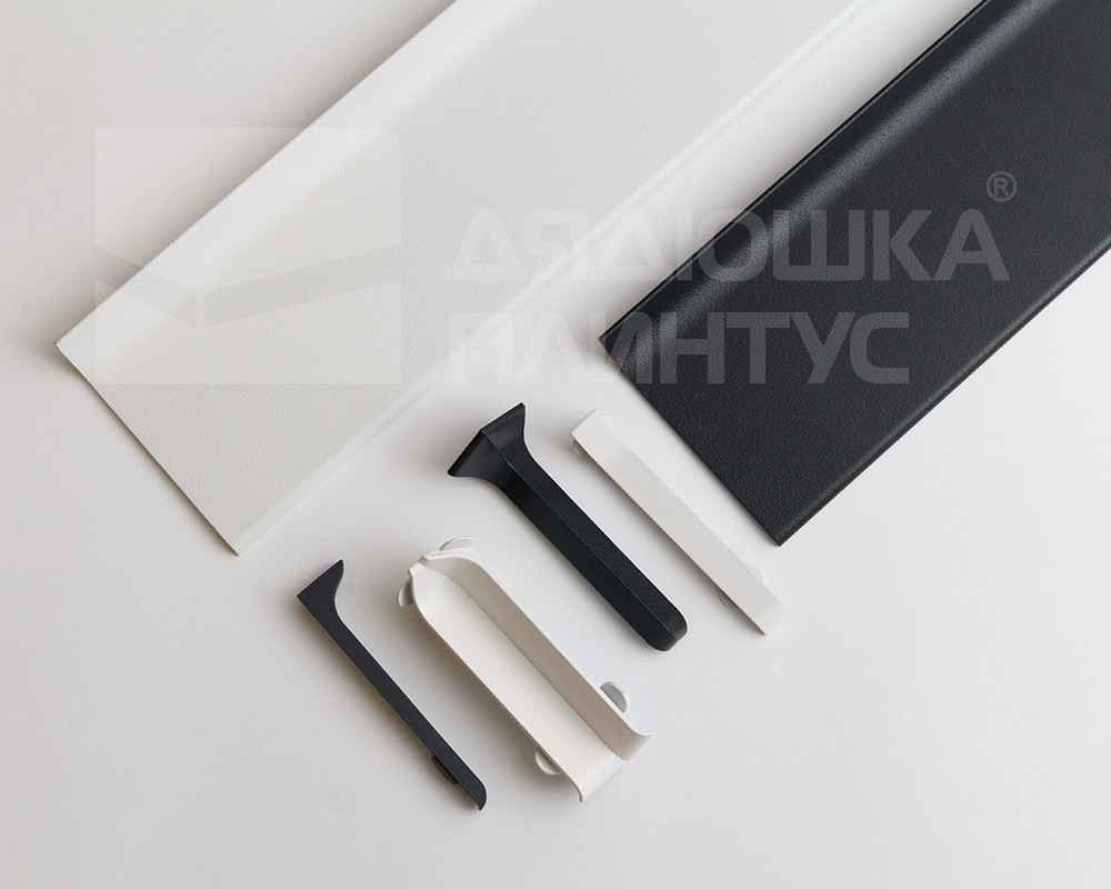 Плинтус алюминиевый 60 мм ПЛ-60 (79107PF7) черный муар 3м