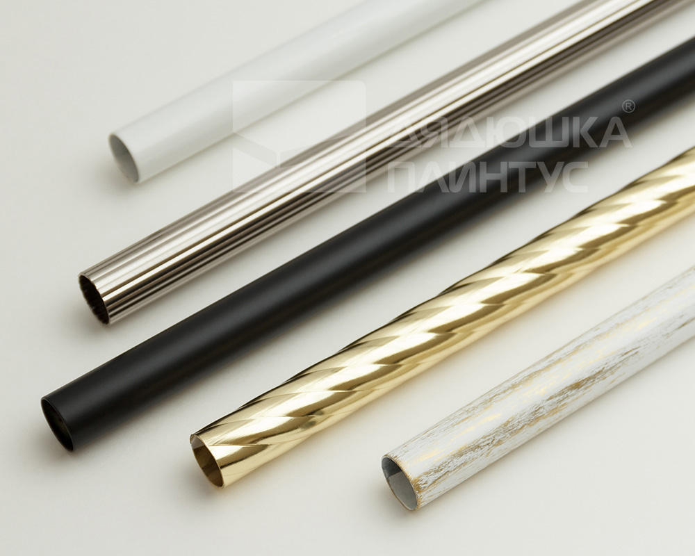 Карниз двухрядный кованый УЮТ d25мм 3,2м Белый/Золото