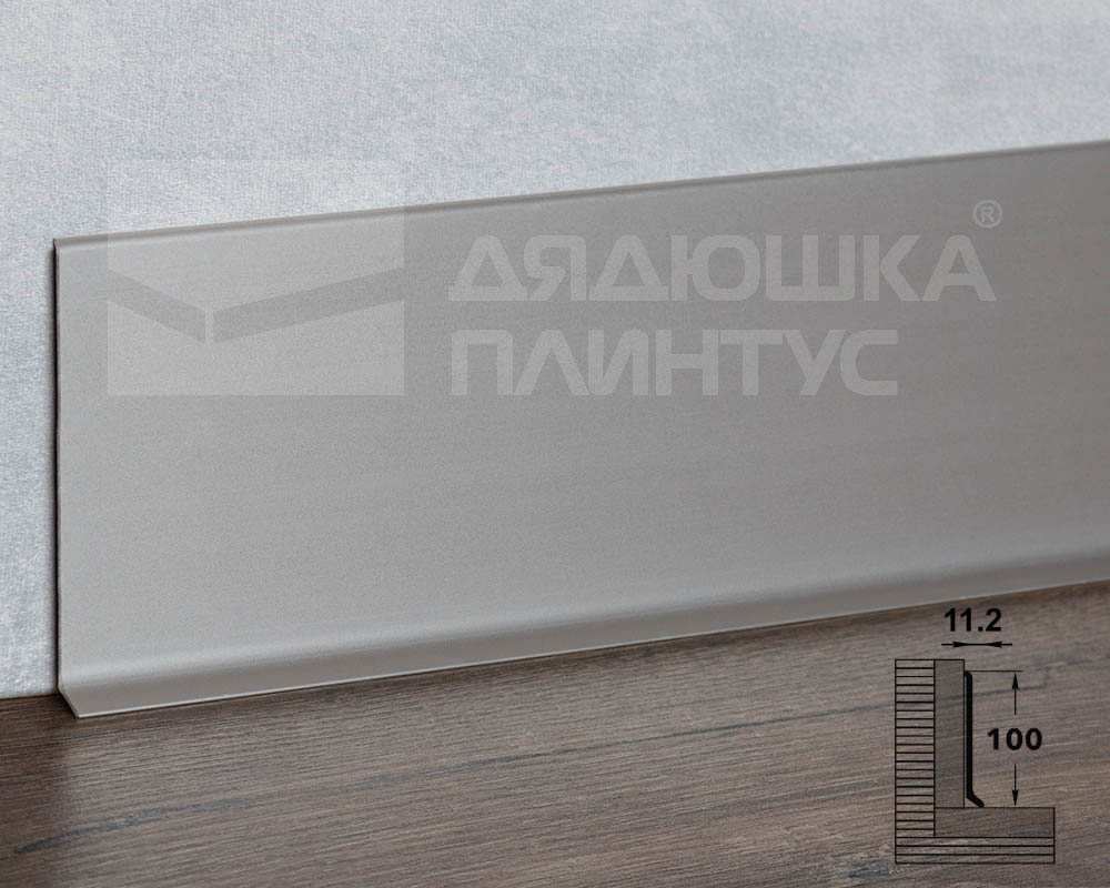 Плинтус алюминиевый Пл 100.2500.01лк Серебро