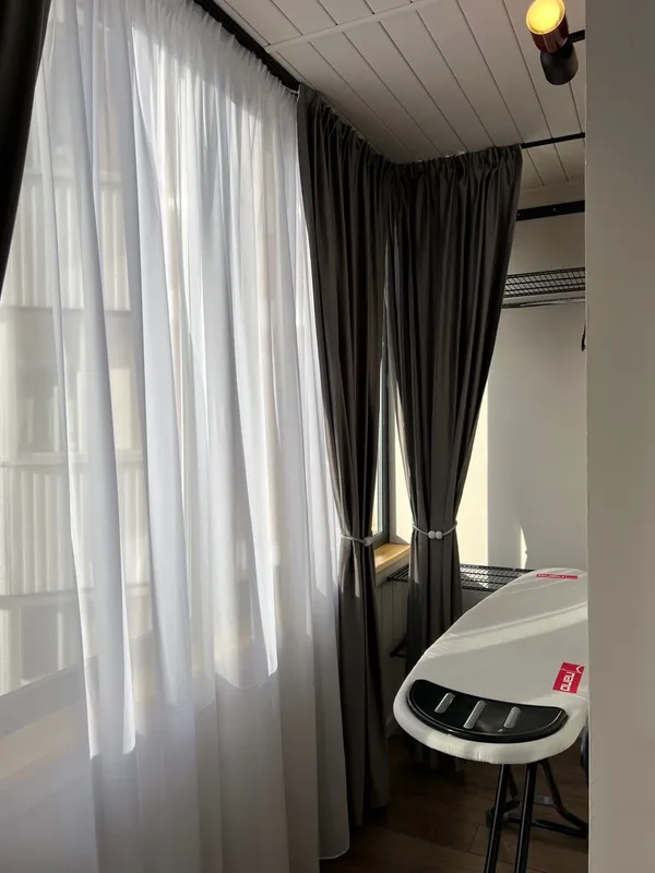 Карниз Шина черный комплект 3-х ряд ПВХ Волшебная палочка 1,8м