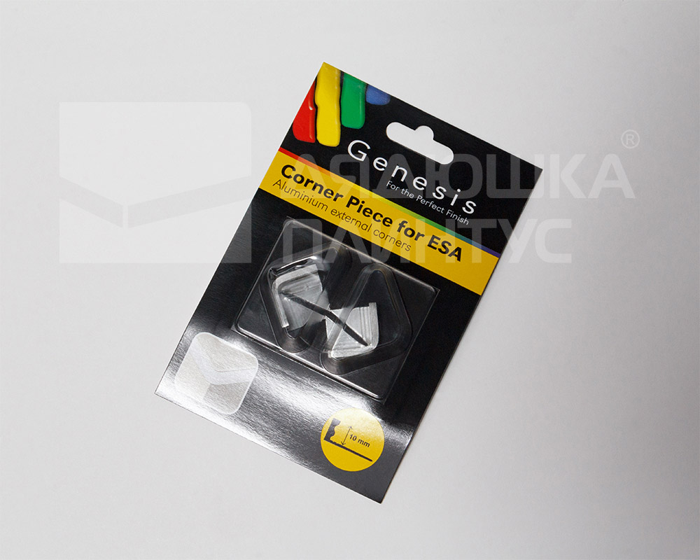 Капсула для ESA 100.94 угол L-образный 10мм. Brushed effect