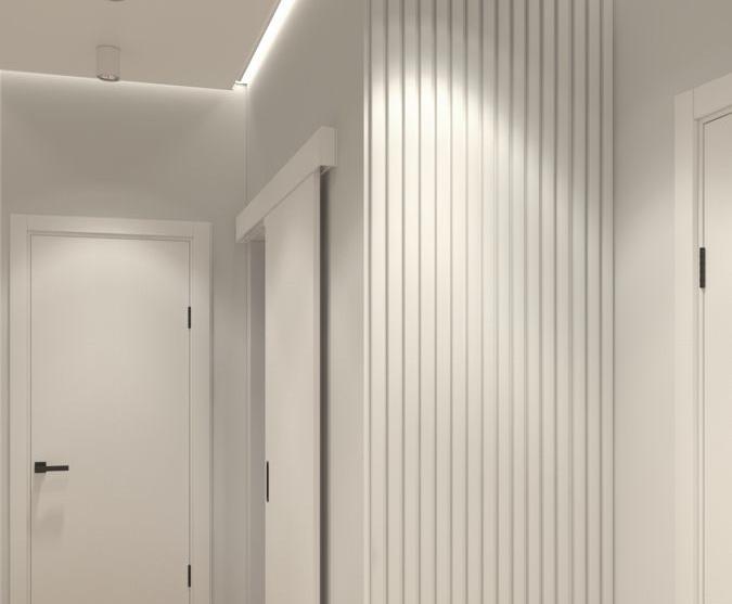 Стеновая панель 3D СОЛИД 4 UHD 01/130L 130*2800 белая