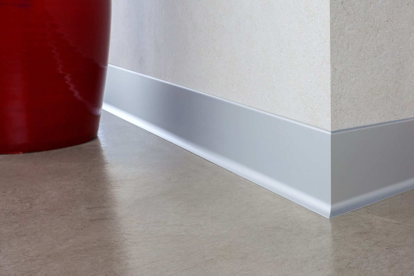 Плинтус алюминиевый Волшебная палочка 100 мм 3,0 м Серебро матовое