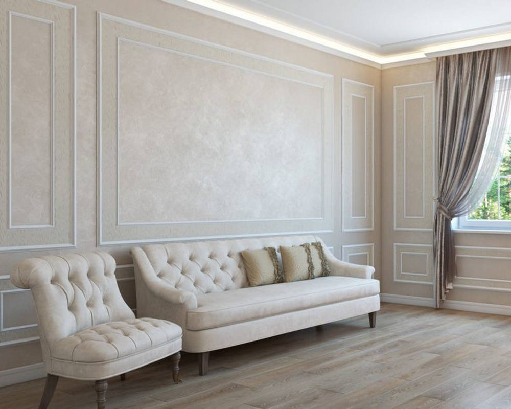 Молдинг из полистирола высокой плотности  HI WOOD LB32 под подсветку 32,5мм х 24мм х 2,0м.