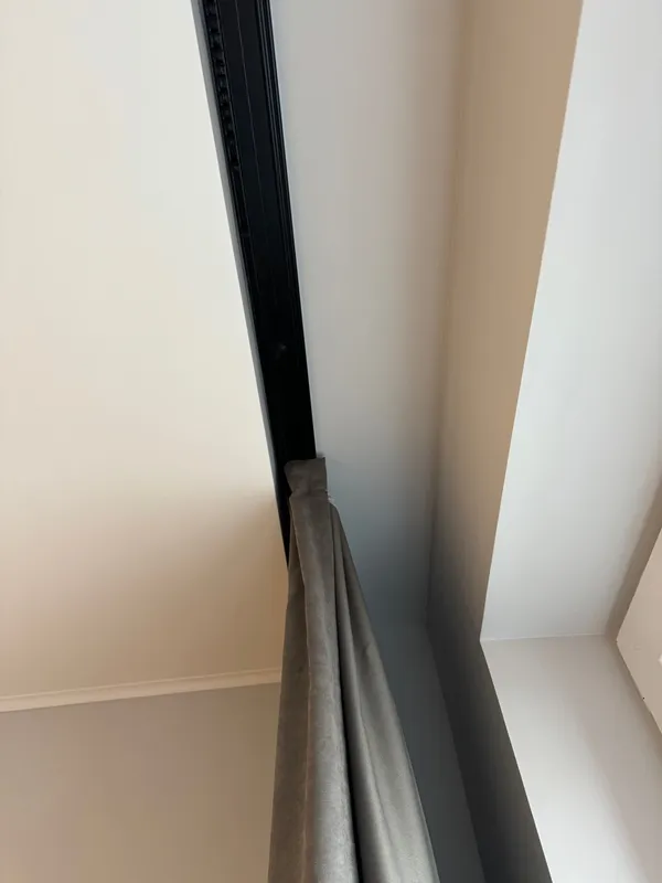 Карниз Шина черный комплект 3-х ряд ПВХ Волшебная палочка 1,6м