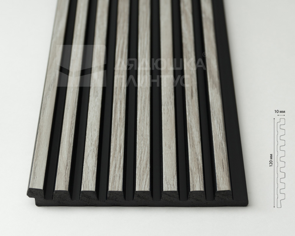 Панель вспененный полистирол  ГРЕЙС 3D RAIL EAST 120*2700 Береза