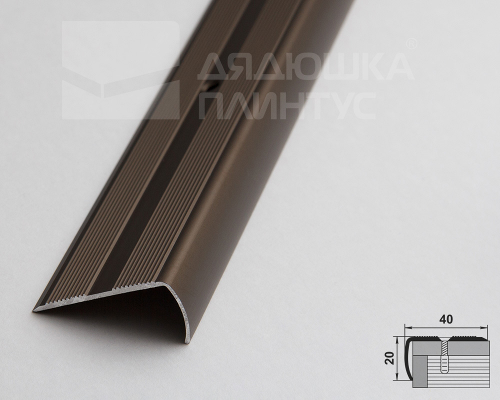 Порог угловой ПУ 06.2700.204л Бронза