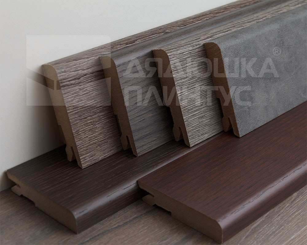 Плинтус МДФ Лука Пл 100-1МДФ.2700.Point line 24013 Дуб серый