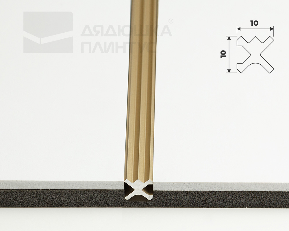 Теневой профиль Decaro Engineering D00X.A Латунь 3,0 м