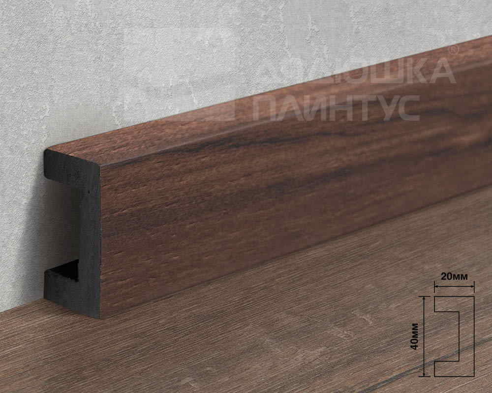 Молдинг из полистирола высокой плотности HI-WOOD LB40 BR395 40х20ммх 2,7м