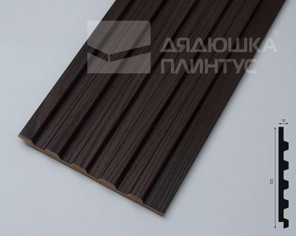 Панель МДФ ACUPAN 61.08.122501.94 трапеция 12х122х2760 мм Эльм коричневый