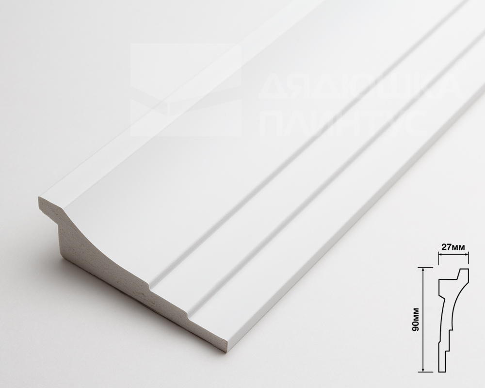 Плинтус потолочный из полистирола высокой плотности HI-WOOD A90V2 90х27мм 2,0м