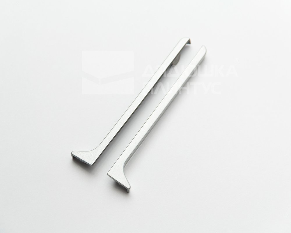 Заглушки для плинтуса Волшебная палочка 100 мм Серебро матовое