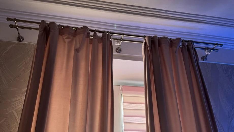 Карниз двухрядный кованый УЮТ d25мм 2,4м Бронза