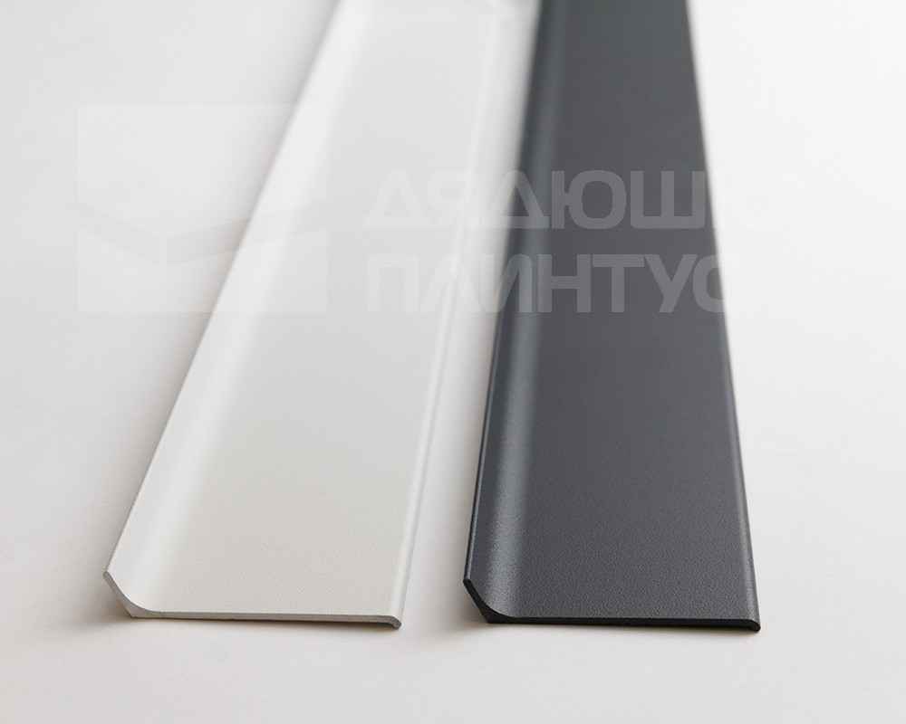 Плинтус алюминиевый 60 мм ПЛ-60 (79107PF7) черный муар 3м