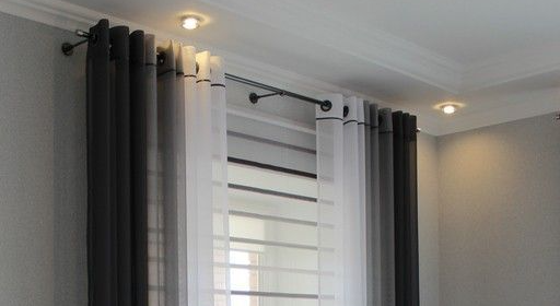 Карниз двухрядный кованый УЮТ D25мм 2,0м Черный