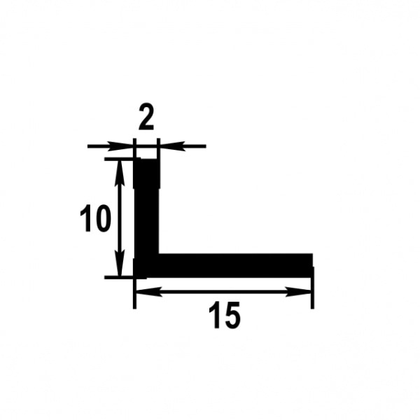 Уголок разнополочный 15х10 мм Уп 03.2000.504л Бронза. Цена за 5 штук.