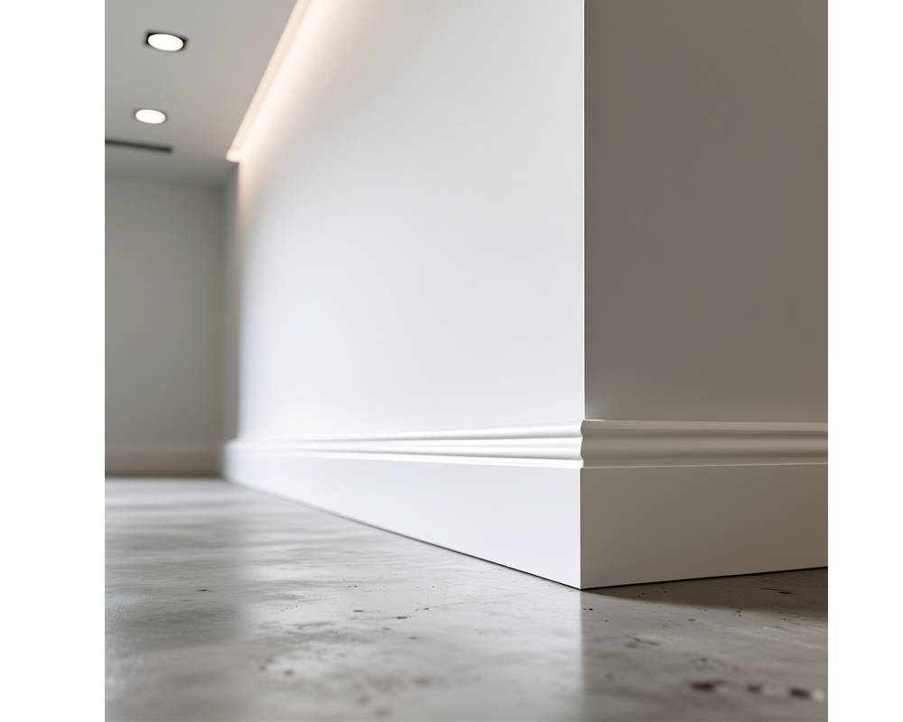 Плинтус из полистирола высокой плотности NMC Wallstyl FO1 Белый