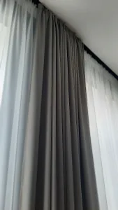 Карниз Шина черный комплект 3-х ряд ПВХ Волшебная палочка 1,8м