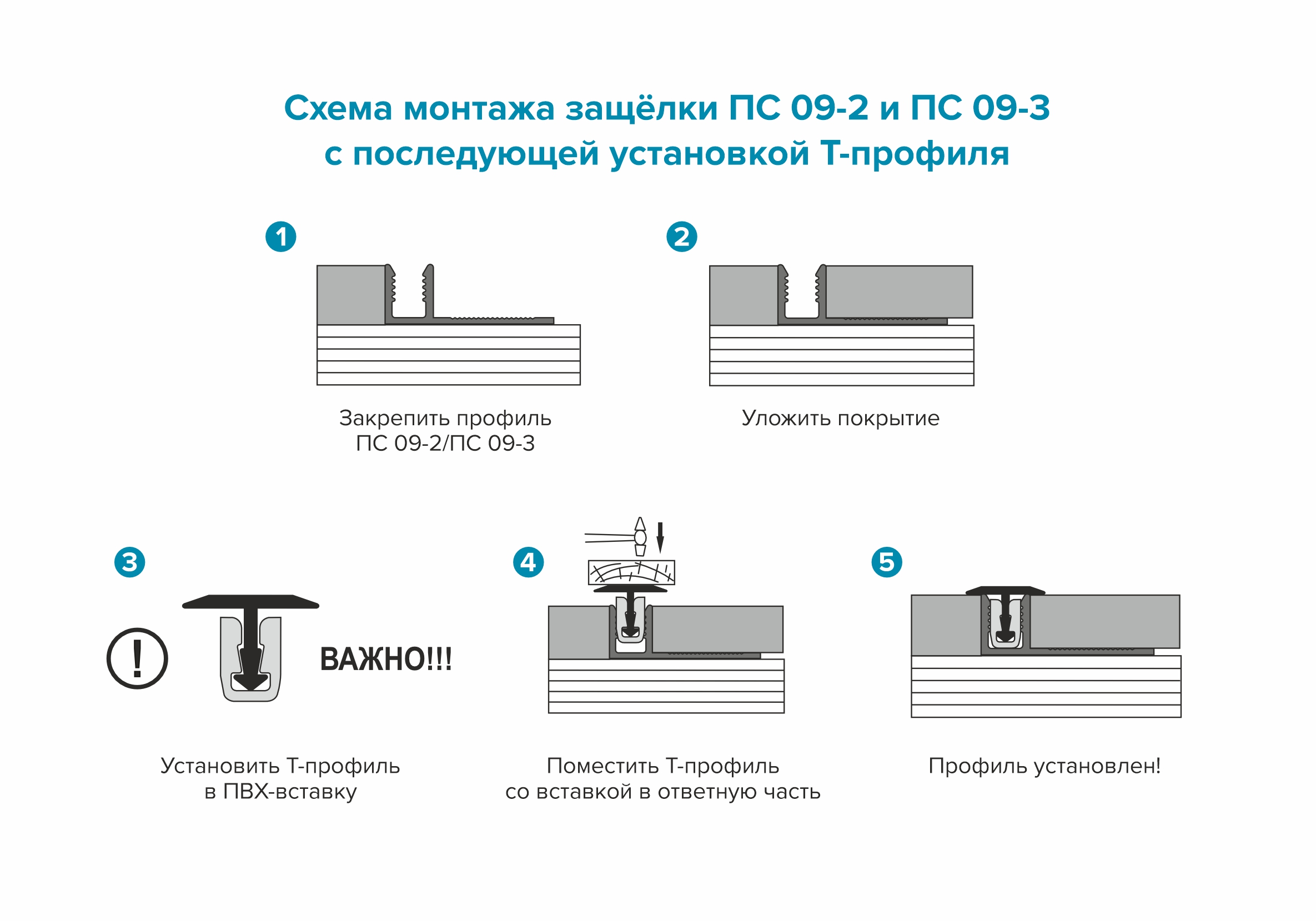 Профиль Т-образный Волшебная палочка MSLS 10.2700.15 Черный