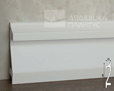 Плинтус СОЛИД 1 UHD 32/100L 2,0м Белый для LED-ленты