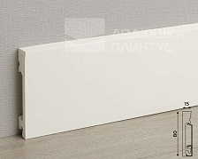 Плинтус из полистирола высокой плотности Волшебная Палочка. Окрашенная. 80мм 2м. NCS 0502-Y