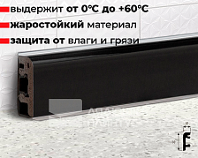 Кухонный плинтус Thermoplast AP630-1905 Чёрный глянец